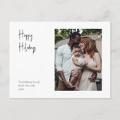 Cartes Pour Fêtes Annuelles Script moderne Joyeux jours fériés Photo simple (Devant)