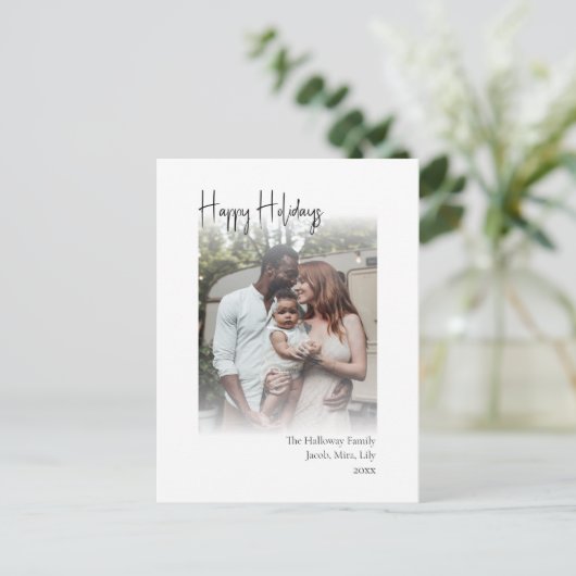 Cartes Pour Fêtes Annuelles Script moderne Joyeux jours fériés Vertical Faded  (Debout devant)