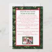 Cartes Pour Fêtes Annuelles Script moderne Joyeux Noël Photo Année de révision (Dos)