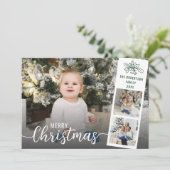 Cartes Pour Fêtes Annuelles Script moderne Joyeux Noël Photo Collage (Debout devant)