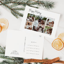 Script moderne Joyeux vacances Cinq photos