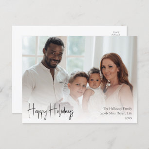 Cartes Pour Fêtes Annuelles Script moderne Joyeux vacances pleine photo