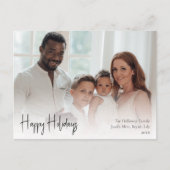 Cartes Pour Fêtes Annuelles Script moderne Joyeux vacances pleine photo (Devant)