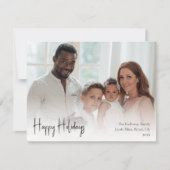 Cartes Pour Fêtes Annuelles Script moderne Joyeux vacances pleine photo (Devant)