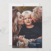 Cartes Pour Fêtes Annuelles Script moderne Lettrage 2 photo Nouvel An (Devant)