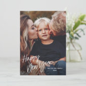 Cartes Pour Fêtes Annuelles Script moderne Lettrage 2 photo Nouvel An (Debout devant)