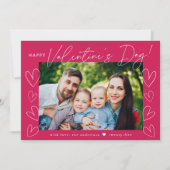 Cartes Pour Fêtes Annuelles Script moderne Magenta Saint Valentin Photo (Devant)