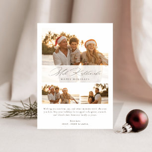 Cartes Pour Fêtes Annuelles Script moderne Mele Kalikimaka Tropical 3 Photo