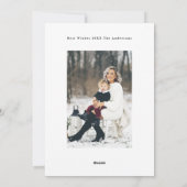 Cartes Pour Fêtes Annuelles script moderne multi photo collage brosse heureux (Dos)