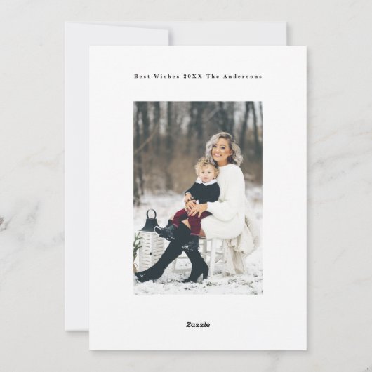 Cartes Pour Fêtes Annuelles script moderne multi photo collage brosse heureux (Dos)