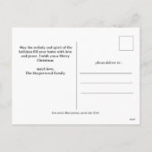 Cartes Pour Fêtes Annuelles Script moderne Noël Famille Photo Collage (Dos)