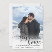 Cartes Pour Fêtes Annuelles Script moderne Nouvelle maison pour les vacances P (Devant)