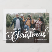 Cartes Pour Fêtes Annuelles Script moderne photo de Noël (Devant)