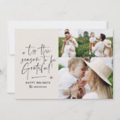 Cartes Pour Fêtes Annuelles Script moderne reconnaissance photo vacances (Devant)