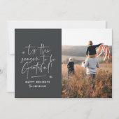 Cartes Pour Fêtes Annuelles Script moderne reconnaissance photo vacances (Devant)