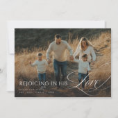 Cartes Pour Fêtes Annuelles Script moderne religion chrétienne photo Noël (Devant)