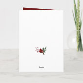 Cartes Pour Fêtes Annuelles Script moderne rouge élégant Snowflakes Bokeh Over (Dos)