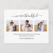 Cartes Pour Fêtes Annuelles Script moderne Thanksgiving Photo (Devant)