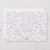 Cartes Pour Fêtes Annuelles Script moderne violet photo de la Saint Valentin (Dos)