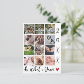 Cartes Pour Fêtes Annuelles Script moderne What a Year Photo Collage (Debout devant)
