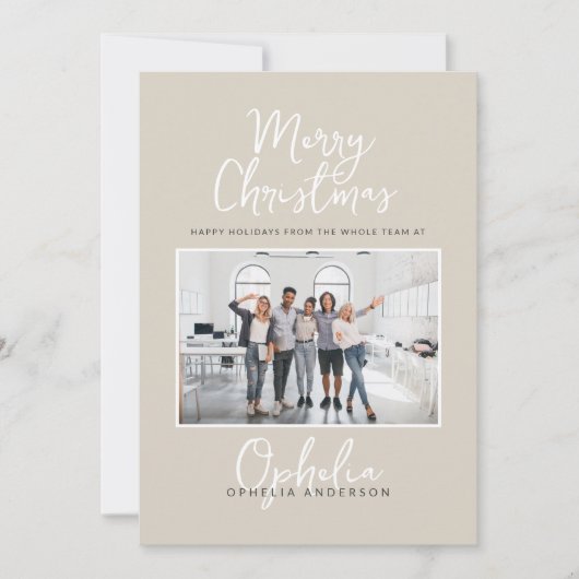 Cartes Pour Fêtes Annuelles Script naturel minimal moderne boho QRcode (Devant)