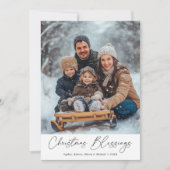 Cartes Pour Fêtes Annuelles Script Noël Bénédiction de la famille religieuse P (Devant)