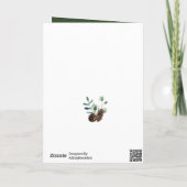 Cartes Pour Fêtes Annuelles Script noir moderne Élégant Foliage Eucalyptus (Dos)