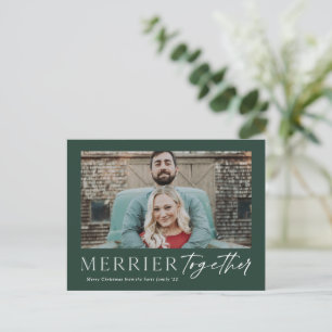 Cartes Pour Fêtes Annuelles Script Photo Joyeux Noël Plus Joyeux Ensemble