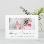 Cartes Pour Fêtes Annuelles Script photo moderne 2026 Calendrier Joyeux Noël (Debout devant)