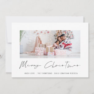 Cartes Pour Fêtes Annuelles Script photo moderne 2026 Calendrier Joyeux Noël