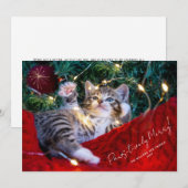 Cartes Pour Fêtes Annuelles Script photo pour animal de compagnie moderne Paws (Devant / Derrière)