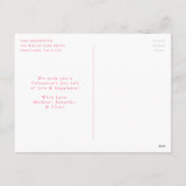 Cartes Pour Fêtes Annuelles Script rose moderne Photo Saint Valentin (Dos)