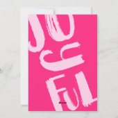 Cartes Pour Fêtes Annuelles Script rose rétro 2 photos arche Joyful Noël (Dos)