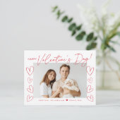 Cartes Pour Fêtes Annuelles Script rouge moderne photo de la Saint Valentin (Debout devant)