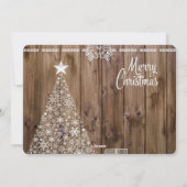Cartes Pour Fêtes Annuelles Script rustique Joyeux Noël Photo (Dos)