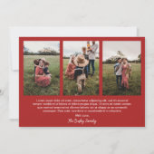 Cartes Pour Fêtes Annuelles Script rustique Photo moderne Noël (Dos)