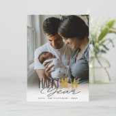 Cartes Pour Fêtes Annuelles Script signature simple Bonne année (Debout devant)
