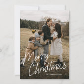 Cartes Pour Fêtes Annuelles Script simple moderne Joyeux Noël 2 Photo (Devant)