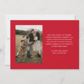 Cartes Pour Fêtes Annuelles Script simple moderne Joyeux Noël 2 Photo (Dos)