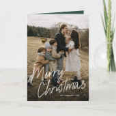 Cartes Pour Fêtes Annuelles Script simple moderne Joyeux Noël 5 Photo (Devant)