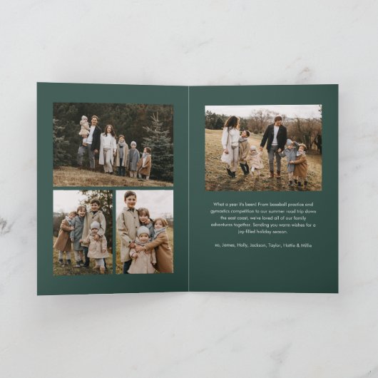 Cartes Pour Fêtes Annuelles Script simple moderne Joyeux Noël 5 Photo (Intérieur)