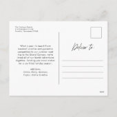 Cartes Pour Fêtes Annuelles Script simple moderne Joyeux Noël Photo de famille (Dos)