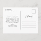 Cartes Pour Fêtes Annuelles Script simple moderne Joyeux vacances photo (Dos)