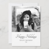 Cartes Pour Fêtes Annuelles Script tendance de coutume de Noël Deux côtés de p (Devant)