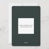 Cartes Pour Fêtes Annuelles Script vert foncé moderne photo équitation équestr (Dos)