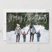 Cartes Pour Fêtes Annuelles Script Whimsical Rouge Joyeux Noël Photo (Devant)