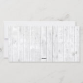 Cartes Pour Fêtes Annuelles Script White Wood Six Photo Collage Noël (Dos)