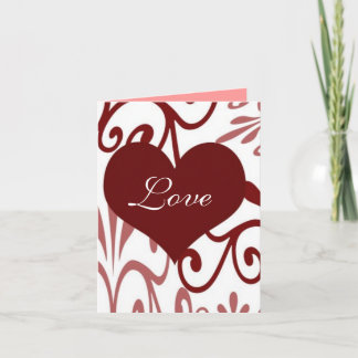 Cartes Pour Fêtes Annuelles Scroll Valentine-English