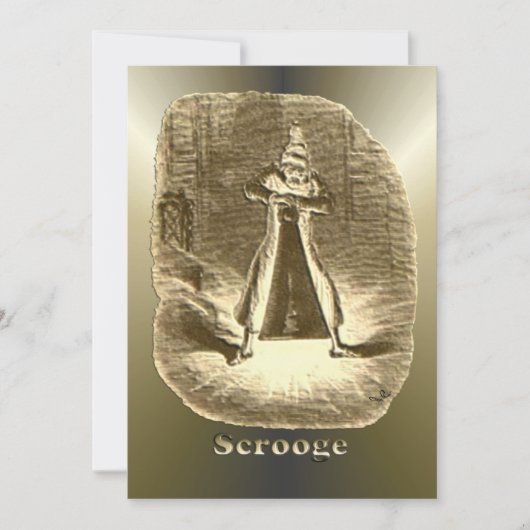 Cartes Pour Fêtes Annuelles Scrooge de Noël - Carol de Noël (Devant)