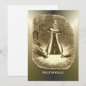 Cartes Pour Fêtes Annuelles Scrooge de Noël - Carol de Noël (Devant / Derrière)